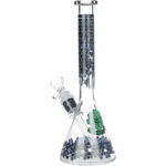 SeshGear Honeycomb Beaker Glass Water Pipe - 9.75" / 14mm F / Colors Vary - Headshop.com
