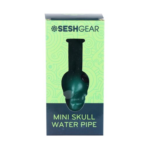 SeshGear Pastel Skull Glass Water Pipe - 6" / Colors Vary - Headshop.com
