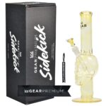 Gear Premium Color Changing Skull Straight Tube Glass Water Pipe - Headshop.com