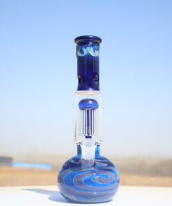 10.5" Blue Buddha Glass Water Pipe w/ Coil Perc - Headshop.com
