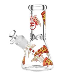 Pulsar Pizza Design Glass Beaker Water Pipe - 7.75" / 14mm F - Headshop.com