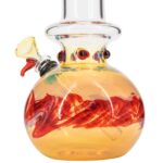 LA Pipes "Time Traveler" Silver Fumed Pull-Stem Bubble Bong - Headshop.com