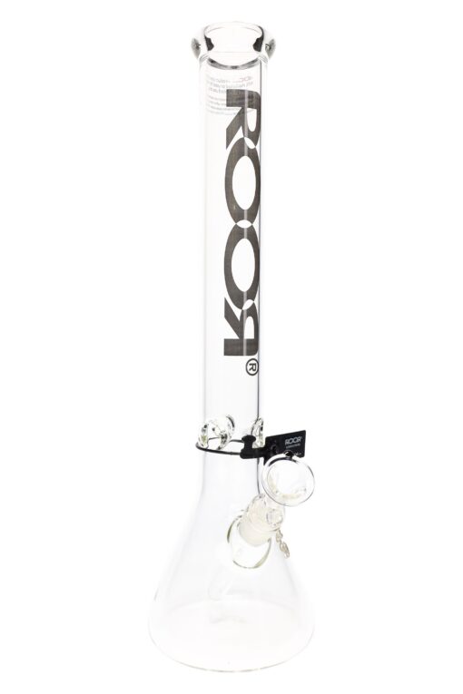 ROOR 18" 5mm Beaker Bong with Ice Pinch – Glass-on-Glass Heavyweight
