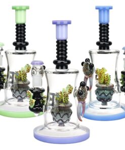 EG Glass Cactus Glass Water Pipe - 10.25" / 14mm F - Headshop.com