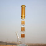 Approx. 19" Triple Tree Percolator Glass Water Pipe - Headshop.com