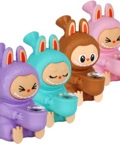 4CT BUNDLE - Funny Animal Silicone Water Pipe - 5.5" / Assorted Colors