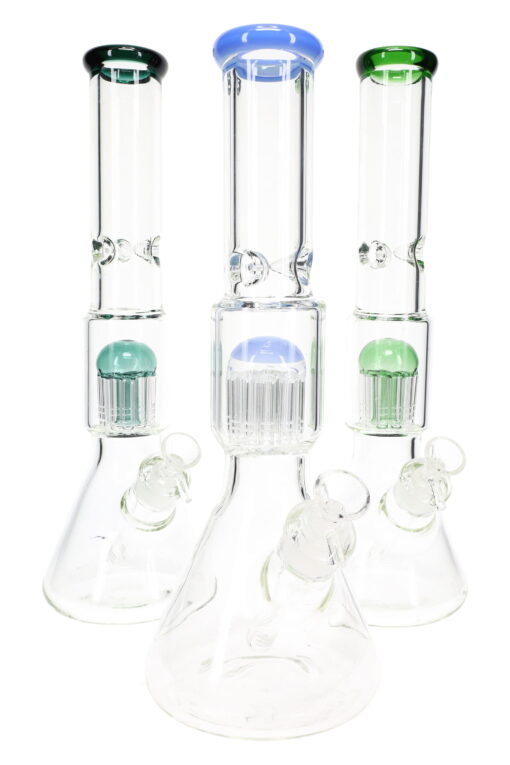 Glass Beaker Bong “Jelly Dome” – Tree Perc – 15″