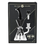 Glass House Two-Toned Hourglass Water Pipe - 8" / 14mm F / Colors Vary - Headshop.com