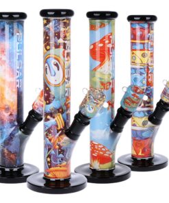 Pulsar Inside Print Straight Tube Glass Water Pipe | 11.25" - Headshop.com