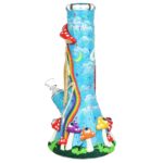 Sneaky Skeleton And Watchful Fungi Glow In Dark Beaker Water Pipe-12.5" / 14mm F - Headshop.com