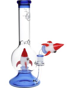 Pulsar Rocketship Glass Water Pipe - 12" / 14mm F - Headshop.com