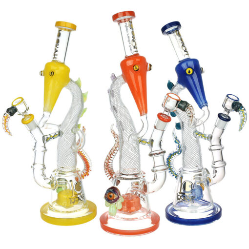 Lookah Trippy Dragon Recycler Water Pipe - 15" / 14mm F - Headshop.com