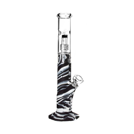 Medusa Customs Silicone Straight Pipe w/Percolator Water Pipe - Headshop.com