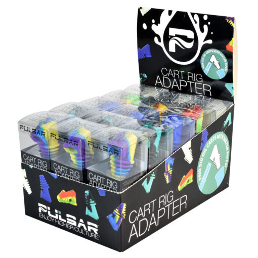 Pulsar Silicone Cart Rig Adapter - Assorted - 30PC DISPLAY - Headshop.com