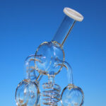 Approx. 11" Spiral Mushroom Recycler Water Pipe w/ Circ Perc - Headshop.com