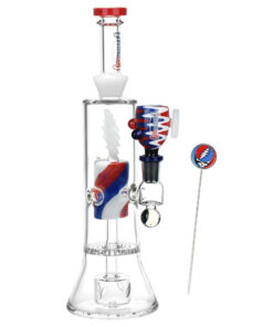 Grateful Dead x Pulsar Lightning Bolt Glass Water Pipe - Headshop.com