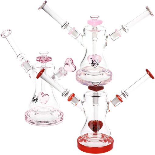 Pulsar Date Night: Part 2 Dual Neck Glass Water Pipe | 8.5" | 14mm F