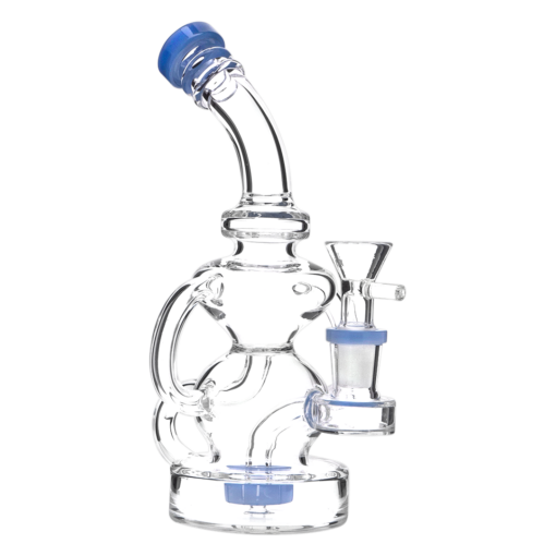 HB King 8" Hourglass Tubed Perc Water Pipe - Headshop.com