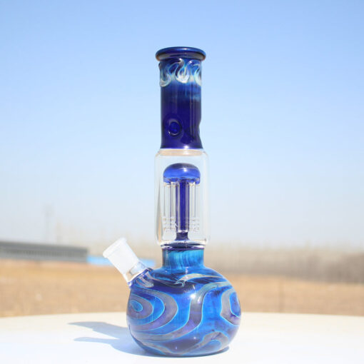10.5" Blue Buddha Glass Water Pipe w/ Coil Perc - Headshop.com