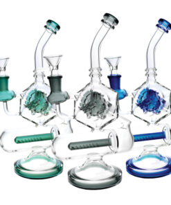 Pulsar Inception Cube Water Pipe- 10.5"/14mm F/Colors Vary - Headshop.com