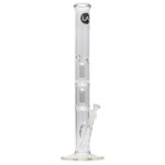 LA Pipes Thick Glass Straight Showerhead Perc Bong - Headshop.com