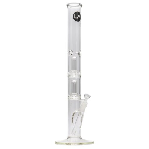 LA Pipes Thick Glass Straight Showerhead Perc Bong - Headshop.com