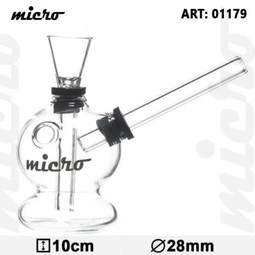 Micro | 4" Hand Held Glass Water Pipe - Headshop.com