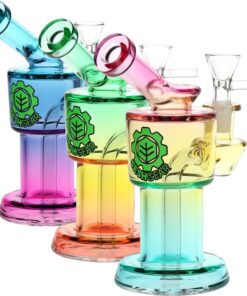 SeshGear Roboto Ombre Glass Water Pipe | 5.25" | 10mm F - Headshop.com