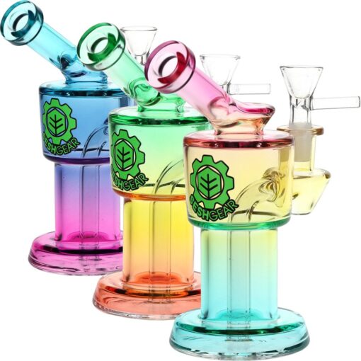 SeshGear Roboto Ombre Glass Water Pipe | 5.25" | 10mm F - Headshop.com