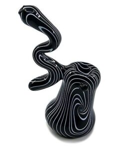 Glass Bubbler - Blue Swirl Bubbler (6")