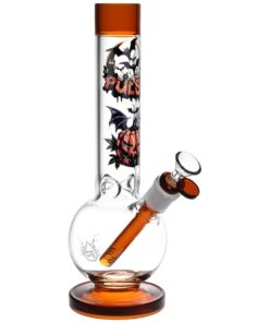 Pulsar Halloween Round Ball Glass Water Pipe - 11.75" / 14mm F - Headshop.com