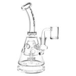 Pulsar Bent Neck Pyramid Glass Dab Rig - 8" / 14mm F - Headshop.com
