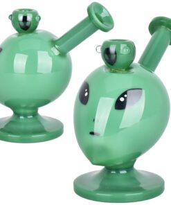 Alien Head Glass Water Pipe - 6" / 14mm F - Headshop.com