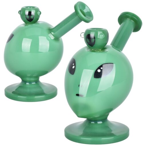 Alien Head Glass Water Pipe - 6" / 14mm F - Headshop.com