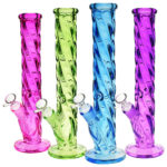 Slick Spiral Straight Tube Water Pipe -13.5" - Headshop.com