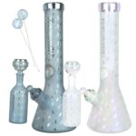 Grateful Dead x Pulsar Bolts And Skellies Glass Beaker Water Pipe Set | 13.75" | 14mm F - Headshop.com