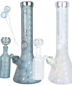 Grateful Dead x Pulsar Bolts And Skellies Glass Beaker Water Pipe Set | 13.75" | 14mm F - Headshop.com