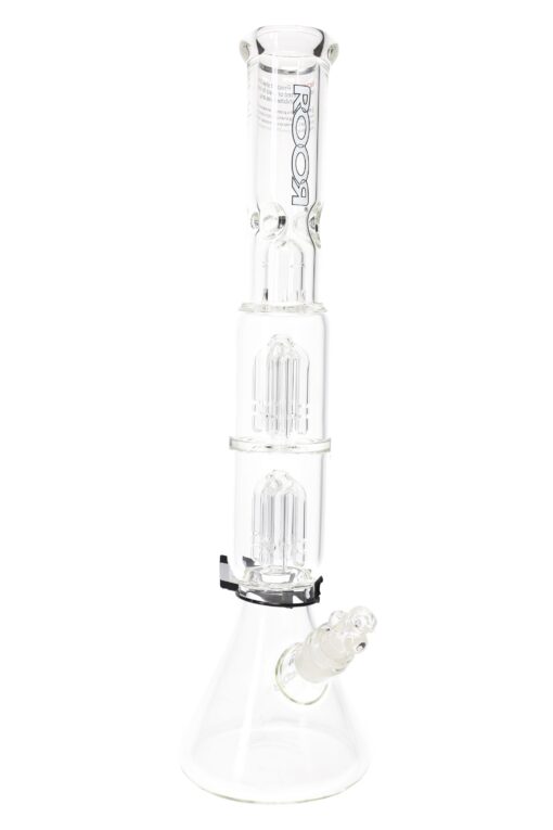 ROOR Tech 17″ Beaker Bong with Double Tree Percs – 5mm Glass
