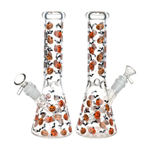 Pulsar Cackling Pumpkins Batty Beaker Glass Water Pipe | 14mm F - Headshop.com