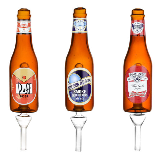 Dabtized Beer Burner Bubbler Dab Straw - 7.75" / 10mm F / Designs Vary - Headshop.com