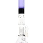 ROOR 18" Tech Stemless Multicolor Beaker Bong – Multi Percs – 5mm Glass