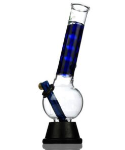 Agung Smartie Glass Bong with Blue Coolant Chamber 28cm