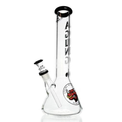 Agung Bull 7mm Thick Beaker Bong 35cm Black