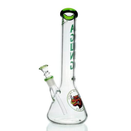Agung Bull 7mm Thick Beaker Bong 35cm Green Marble