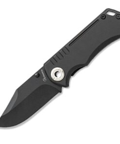 Albainox Black Aluminum Handle Folding Knife 8cm