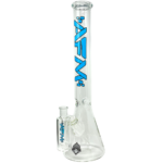 AFM 18" Clear Glass Beaker Bong with Showerhead Perc and Colored Logo