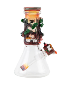 Empire Glassworks Renew the Redwood Baby Beaker Bong with Intricate Tree Design