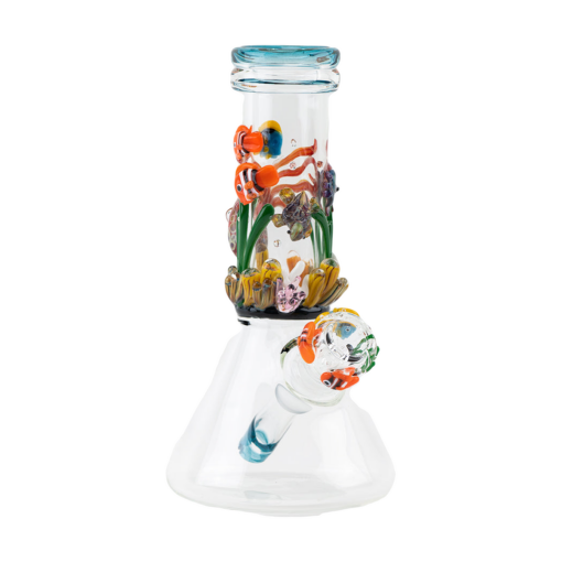 Empire Glassworks 'Under the Sea Baby Beaker' with colorful marine life design, front view on white background