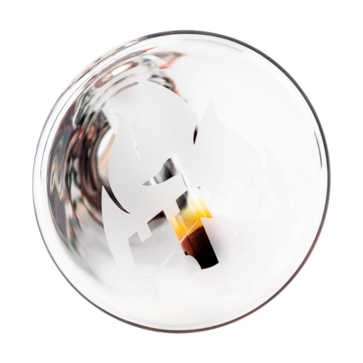 Empire Glassworks Renew the Redwood Baby Beaker, Top View with Intricate Details
