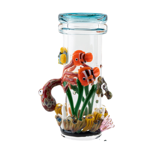 Empire Glassworks 'Under the Sea Baby Beaker' with colorful marine life design, side view on white background